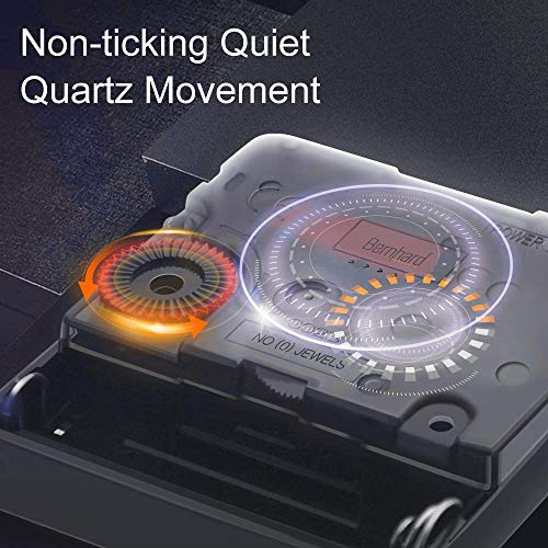 Bernhard Products Blue Wall Clock 12.5 Inch Silent Non-Ticking Modern Stylish Quartz Clocks for Home Kitchen Office Bedroom Boy's Room Nursery Kids School Classroom Battery Operated Easy to Read