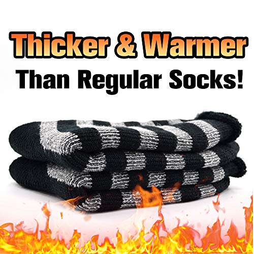 Image of Busy Socks Winter Warm Thermal Socks for Men Women Extra Thick Insulated Heated Crew Boot Socks for Extreme Cold Weather