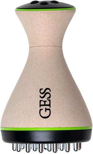 GESS Masajeador de celulitis de microcorriente, masajeador de drenaje linfático de mano con vibración de calefacción, cepillo de masaje eléctrico
