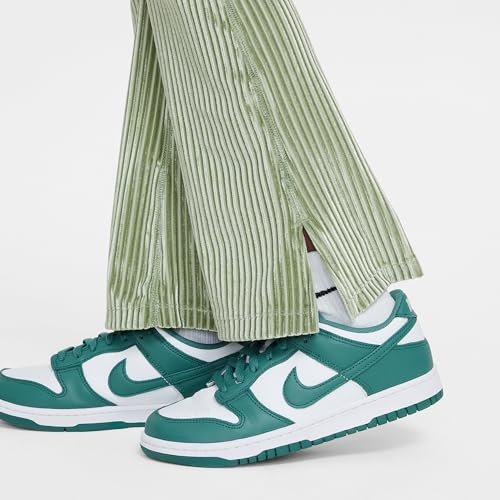 Nike Sportswear Big Kids' (Girls') High-Waisted Flared Ribbed Leggings (HF4387-386, Oil Green/Jade Horizon)4