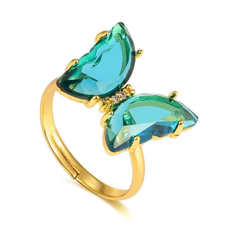Vembley Lavish Designer Blue Crystal Butterfly Ring (B0B9X8XFVK) Amazon Price History, Amazon Price Tracker