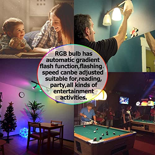 Unisun E14 led-gloeilamp met wisselende kleuren, dimbaar, equivalent aan 40 W, 2700 K RGB schroefgloeilampen met afstandsbediening, warmwitte energiebesparende nachtlamp (verpakking van 2 stuks) - Image 6