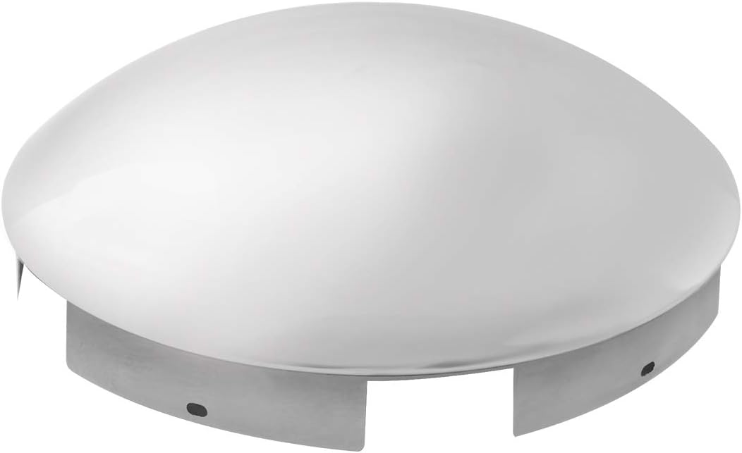 Grand General 10509 Stainless Steel Front Hub Cap with 7/16" Lip and 4 Uneven Notches