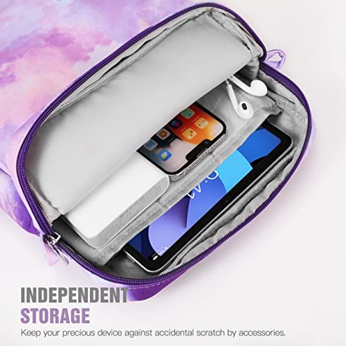 Timovo 9-11" Tablet Sleeve Bag Carrying Case With Shoulder Strap For Ipad 10.2 2021-2019, Ipad 10Th Generation 2022, Ipad Air 5/4 10.9, Ipad Pro 11 2022-2018, Galaxy Tab A8 10.5, Watercolor Purple #TOP5