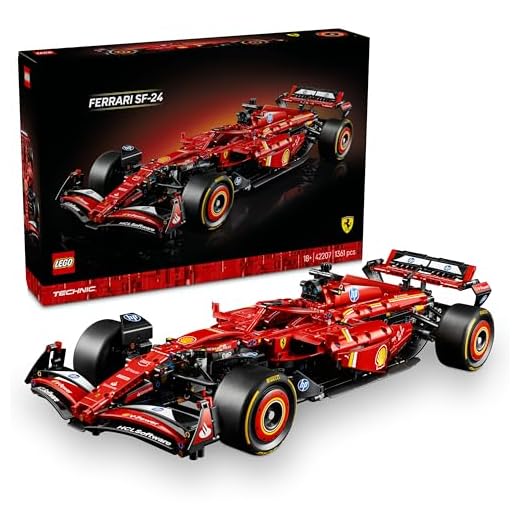 LEGO Technic Monoposto F1 Ferrari SF-24 - Modello di Auto Formula 1 da Collezione in Scala 1:8 con Motore V6, Cambio, Sterzo e DRS, Idea Regalo per Adulti, Uomo e Donna, Pensiero di Natale - 42207