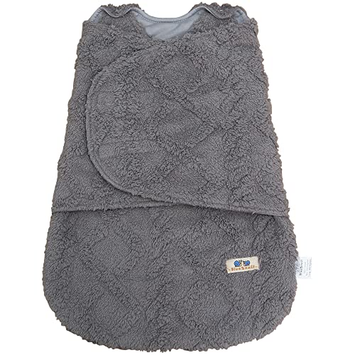 Image of BlueSnail Baby Swaddle, Wearable Sleeping Bag, Adjustable Sleep Sack Wrap (S, Gray)