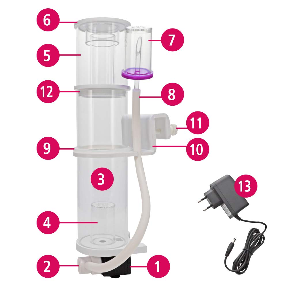 Dupla Marin Cube Skimmer, 120 l, Potente schiumatore di proteine per Il Vostro Acquario, Riduce Le Sostanze nocive ed Efficace Pulizia dell'Acqua, Ideale per Acqua salata, Facile da Usare