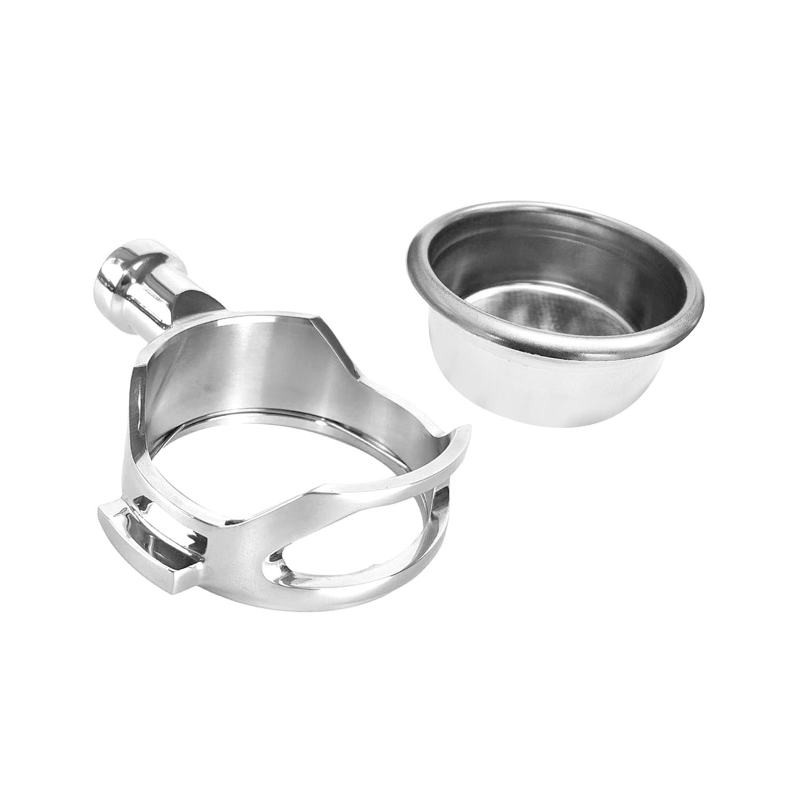 Fenteer Cabezal de Portafiltro Sin Fondo de 58 Mm para Cafetera E61, Piezas Fáciles de Limpiar