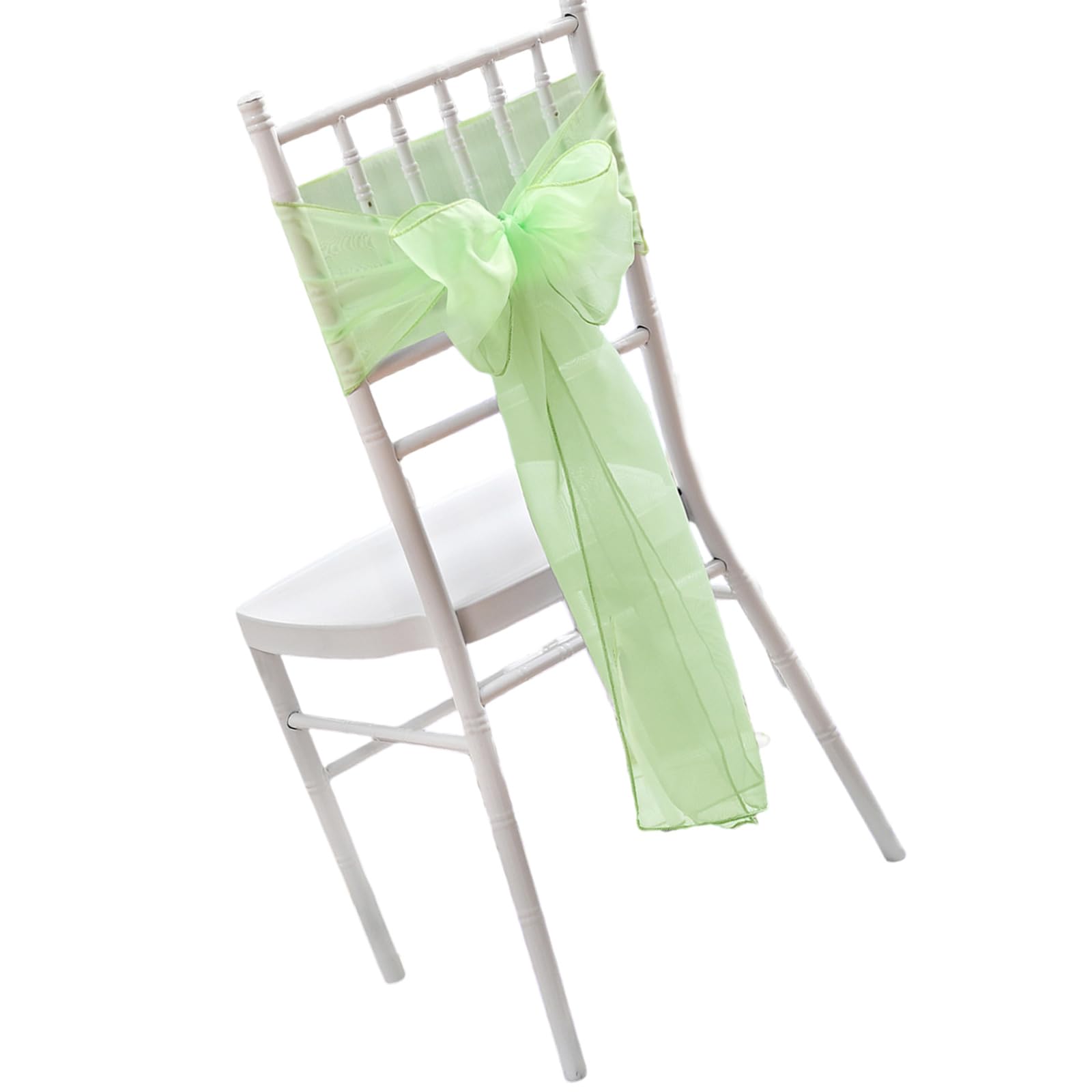Elnwnnkc Green Chair Sash Bows For Elegant Wedding Decors Simple Installation For Refines Event Atmospheres Chair Covers Wedding Sash