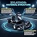 Zyliathor Electric Drift Kart for Closed-Course Track, 3000W Mid-Motor (Peak 28kW), 0-62mph 5.36s, 74.6MPH, 18S 52Ah, ~56mi Range, 3 Modes+Reverse, Quick-Release Wheel, 4-Piston Hydraulic Brakes