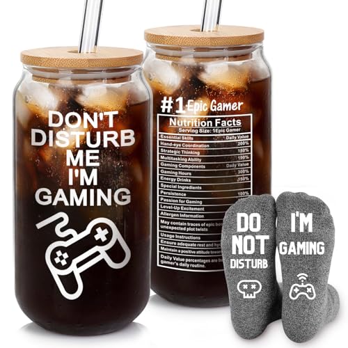 ANOTION Gaming Mugs - White Elephant Gifts for Teens Gifts For Boyfriend Gaming Accessories Teen Boy Gifts Gaming Stuff Unique Gifts Gamer Gifts Epic Gamer Coffee Cup Gamer Birthday Party Decorations