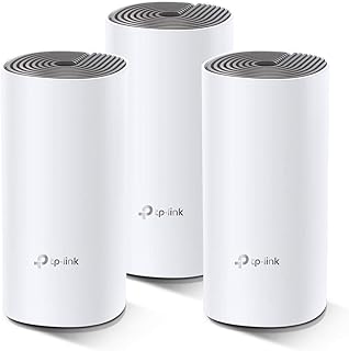 TP-Link Deco E4 Whole Home Mesh Wi-Fi System, Seamless and Speedy (AC1200) for Large Home, Work with Amazon Echo/Alexa, Router and WiFi Booster Replacement, Parent Control, Pack of 3 (Renewed)