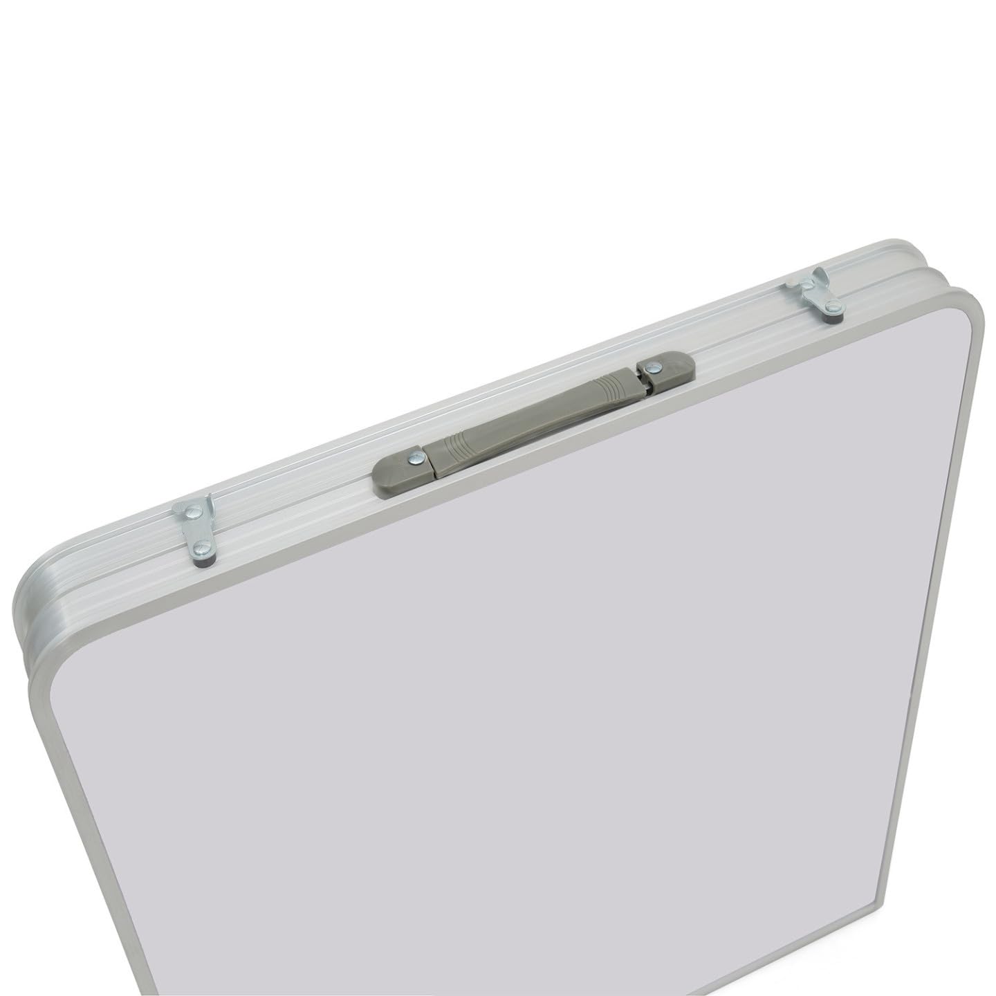 IDMarket - Table de Camping Pliante réglable en Hauteur 120 cm et 4 tabourets Blanc