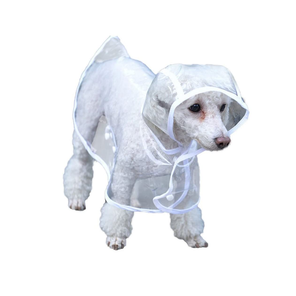 BESPORTBLE Puppy Raincoat Dog Raincoat Clear Ponchos Pet Dog Poncho Reflective Hoodie Raining Jacket Pet Raincoat Rain Coats for Small s Light Hoodie Waterproof Rain Jacket White