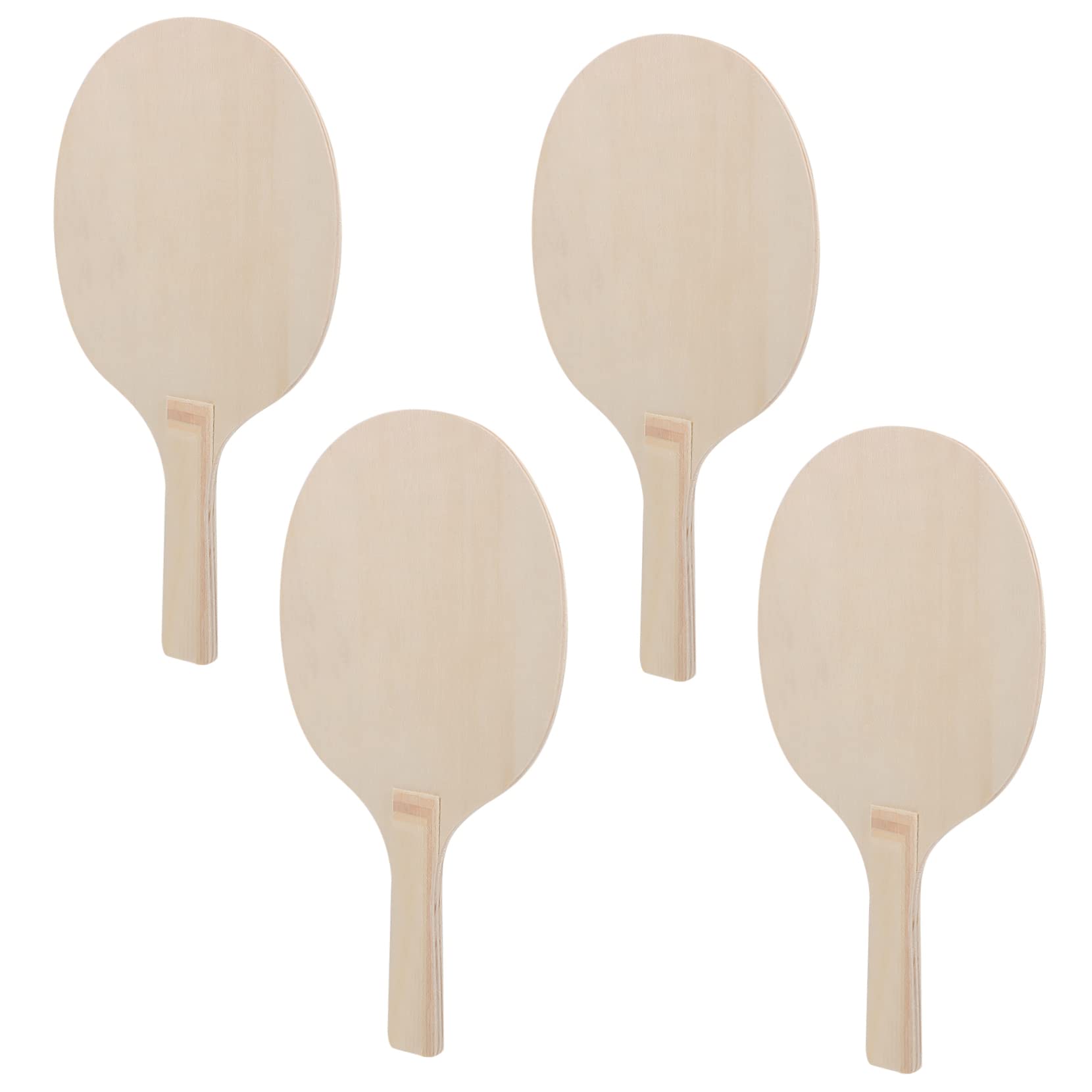 Sosoport 4pezzi Racchette da Spiaggia in Legno Racchette da Badminton Resistenti per Gioco all Aperto e Indoor Marrone
