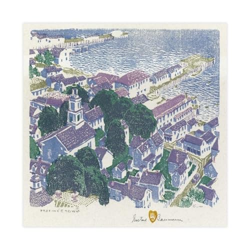 Provincetown Gustave Baumann toile de paysage urbain pour bureau
