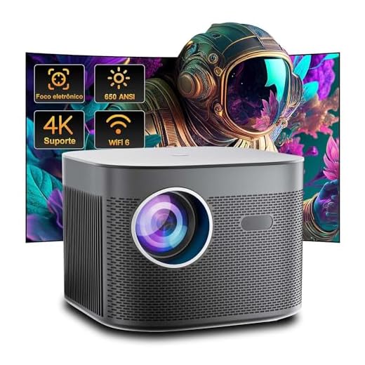 Salange F18P Projetor Android, 650 ANSI / 1080p Nativo / 4K Suporte, Wi-Fi 5G BT 5.0, Foco Eletrônico e Zoom, Smart Projector Led Portatil para Casa/Ao ar livre/PPT (Plugue UE)