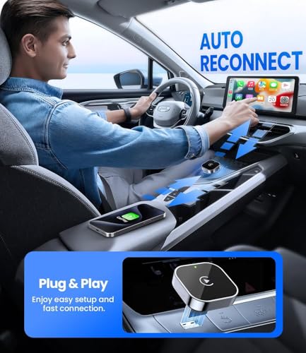 Image of PROODOS Car Accessories 2025 - Wireless CarPlay Adapter | Android Auto Wireless Adapter | 2-in-1 CarPlay & Android Auto | Bluetooth 5.3 & 5.8GHz WiFi | Cortex A7 Pro