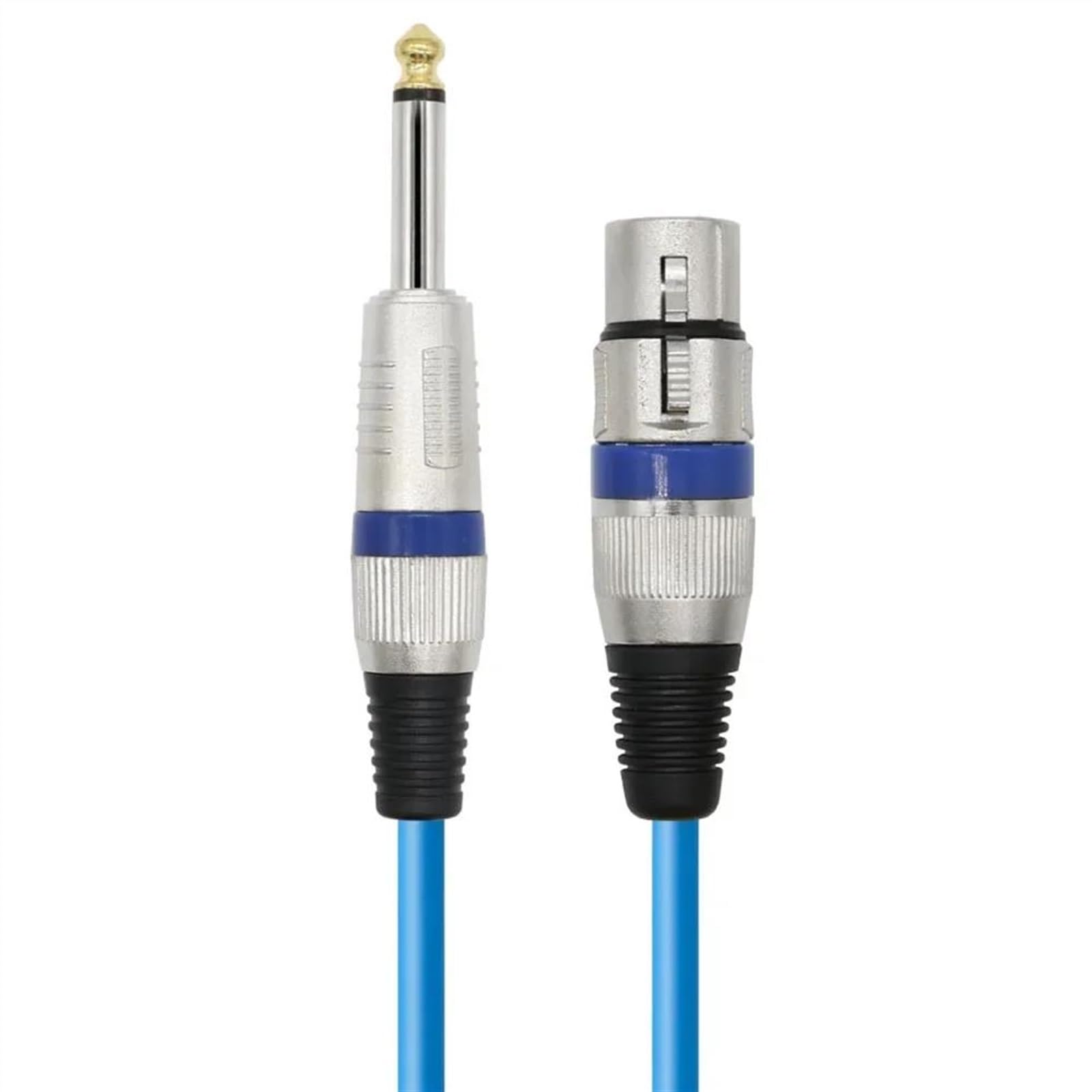 Cable De Audio De Guitarra Cable de micrófono Jack 6,35 mm 1/4 macho a hembra Cable de para micrófono (Color : Blue, Size : 7.5m)