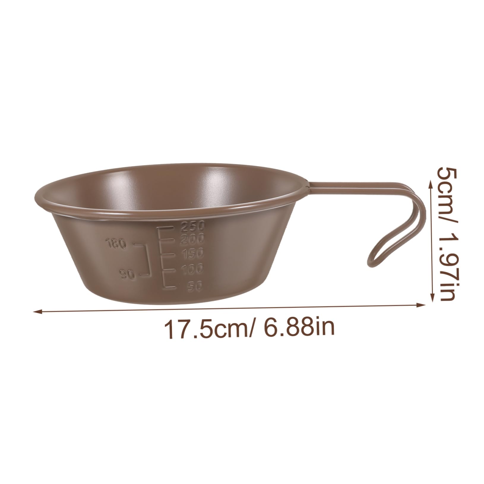 TOBBOMEY Stainless Steel Salad Bowl with Handle Camping Dinnerware Portable Soup Bowl for Outdoor Camping