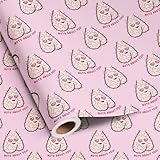 Dtiafu Funny Wraping Paper Roll for Adult Men Women - Nuts About You Pink Rude Adult Gift Wrap Sheets for Birthday Holiday Mothersday Valentines Day Boys Friend Girls Friend - Total 28.5sq.ft