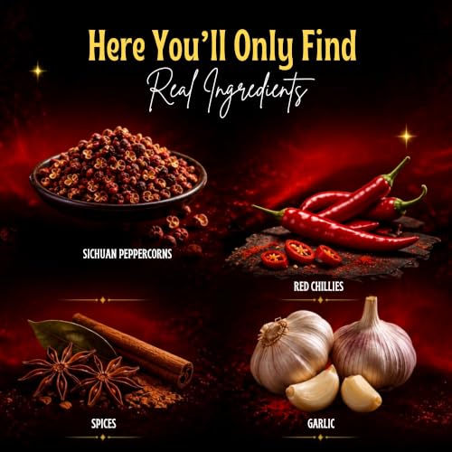 Image of MasterChow Sichuan Chilli Oil (170g) | Spicy, Crunchy, Garlicky Flavor | Made with Sichuan Peppercorns, Crunchy Garlic & Red Chillies | Gluten-Free | Eat With Momos, Pizza, Noodles