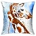 Produktbild Felsiago Kissen Giraffe mit Spritzer Kissenbezüge Platz Kissenbezüge für Männer Frauen Jungen Mädchen Kinder Kissen Kissenbezug Sofa Schlafzimmer Wohnzimmer 18X18