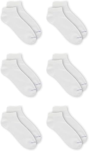 Vista 18 de Dr. Scholl's Calcetines circuladores y diabetes para mujer, paquete de 4 y 6 pares, control de humedad no vinculante Negro - Corte bajo (4 pares)