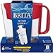 Brita Water Filter Pitcher for Tap and Drinking Water with 1 Standard Filter, Lasts 2 Months, 6-Cup Capacity, BPA Free, Red