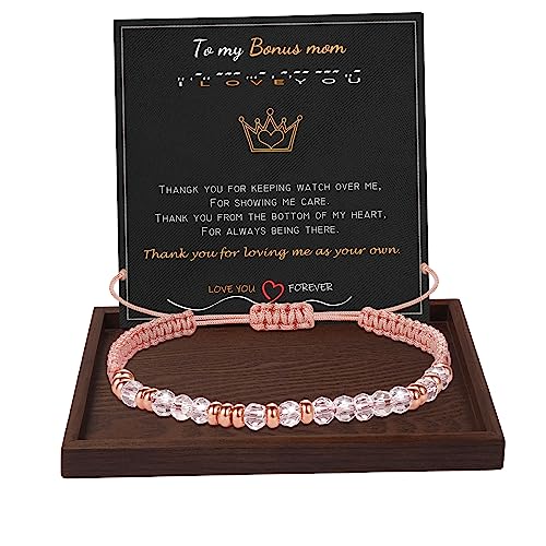 Btysun Morse Code Bracelets for Women Christmas Gift Stocking Stuffers for Teens Pink Braided Bracelets Inspirational Best Friend Birthday Gifts for Her High School Graduation Gifts for Her 2025 Mom Bracelet Jewelry