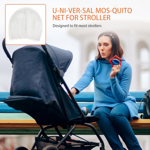 Stroller Net, Baby Crib Net with Two-Way Zippers, Foldable Protection Barrier, 18.9x18.11x0.39 inches, Sun Shade for Playpen, Bed, Camping, Jogging, Toddler Travel, Outdoor – Image 5