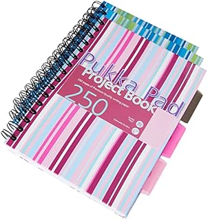 Pukka Pads A5 Case Bound Project Book - Pink/ Blue (Pack of 3)