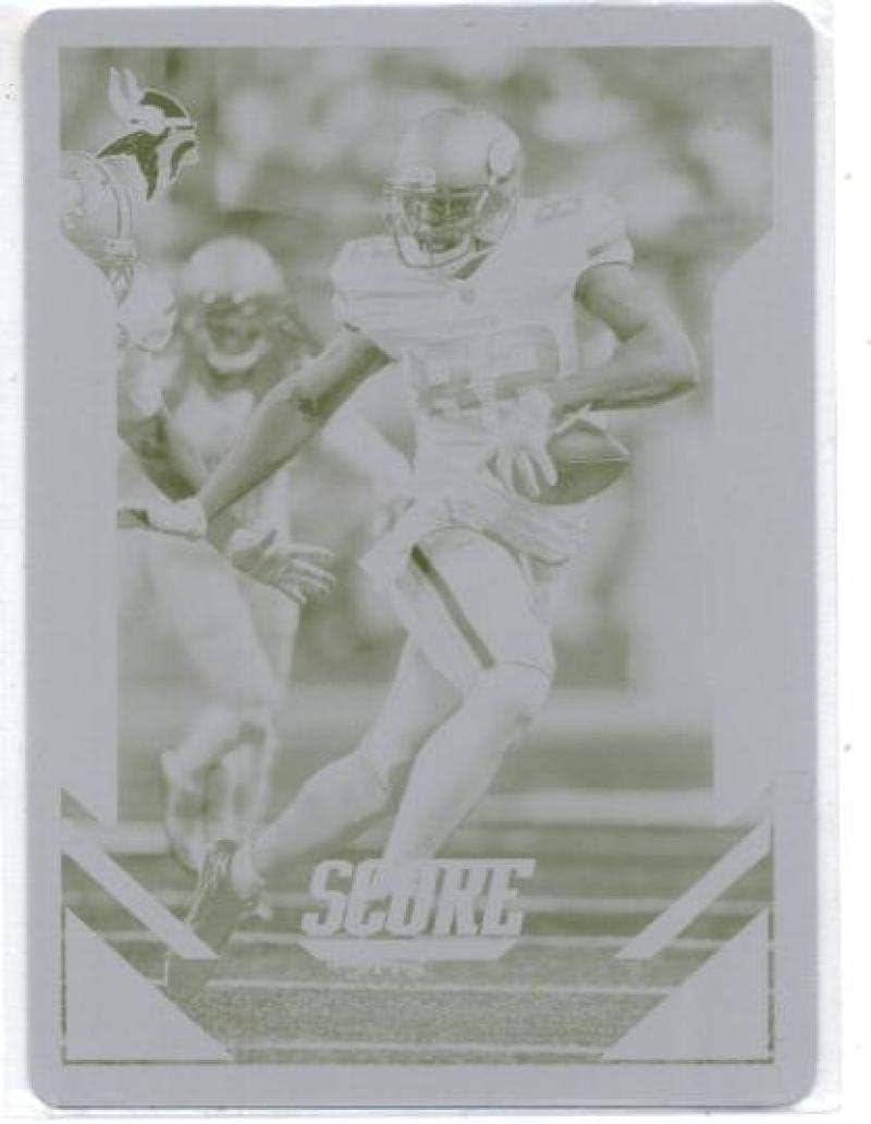 2015 Panini Score Printing Plates Yellow #154 Kyle Rudolph Vikings NFL Football Card NM-MT