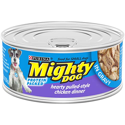 Purina Mighty Dog Small Breed Gravy Wet Dog Food, Hearty Pulled-Style Chicken Dinner