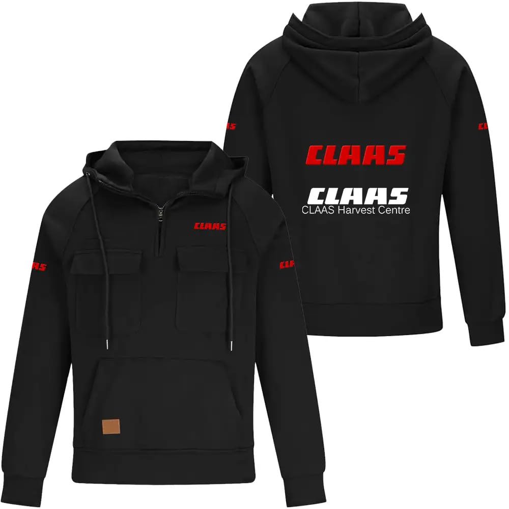 Felpa con cappuccio tattica da uomo Felpa cargo casual stile militare Zip Up Quarter Cl_AAS Giacca da allenamento casual calcio/A/M