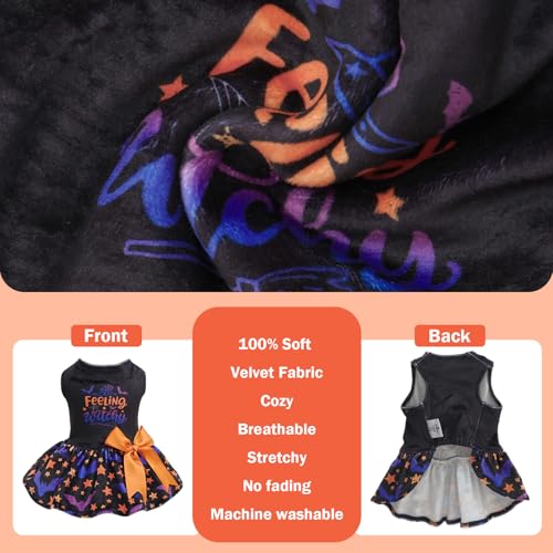 Robe d'Halloween pour chien en velours doux, vêtement confortable - 5