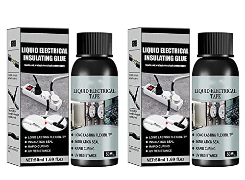 Lot de 2 tubes de colle isolante liquide pour isolation électrique - 50 ml - Noir Cover