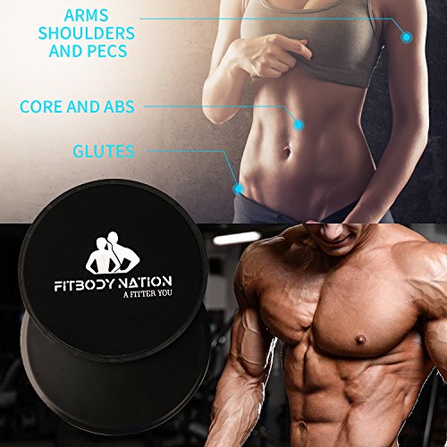 FITBODYNATION 80 Day Equipment-Resistance Bands(5), Core Sliders Fitness Discs(2) Set with 7pc Portion Control Containers for 21 Day Program, Weight Loss E-Book Guide, Online Workout Video - Thumbnail 7