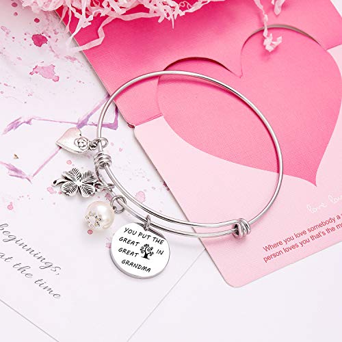 I Love You Grandma Bracelet for grandma birthday bangle for Grandmother bangle for new Grandma bangle for Grandmother bracelet for Appreciation bracelet stepmom gift for mother gifts (Grandma Bangle) - Image 3