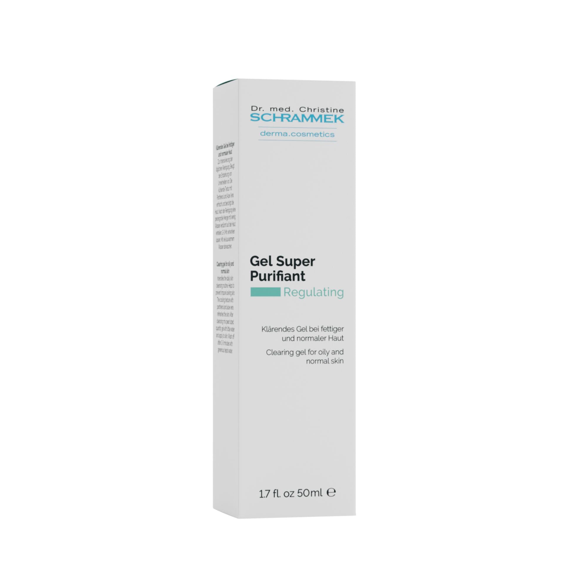 Gel Super Purifiant (1.7 fl oz) - Clearing Gel for Oily & Normal Skin - Moisturizing Effect - With Aloe Vera & Panthenol - No Parabens - Skin Care - Dr. Schrammek