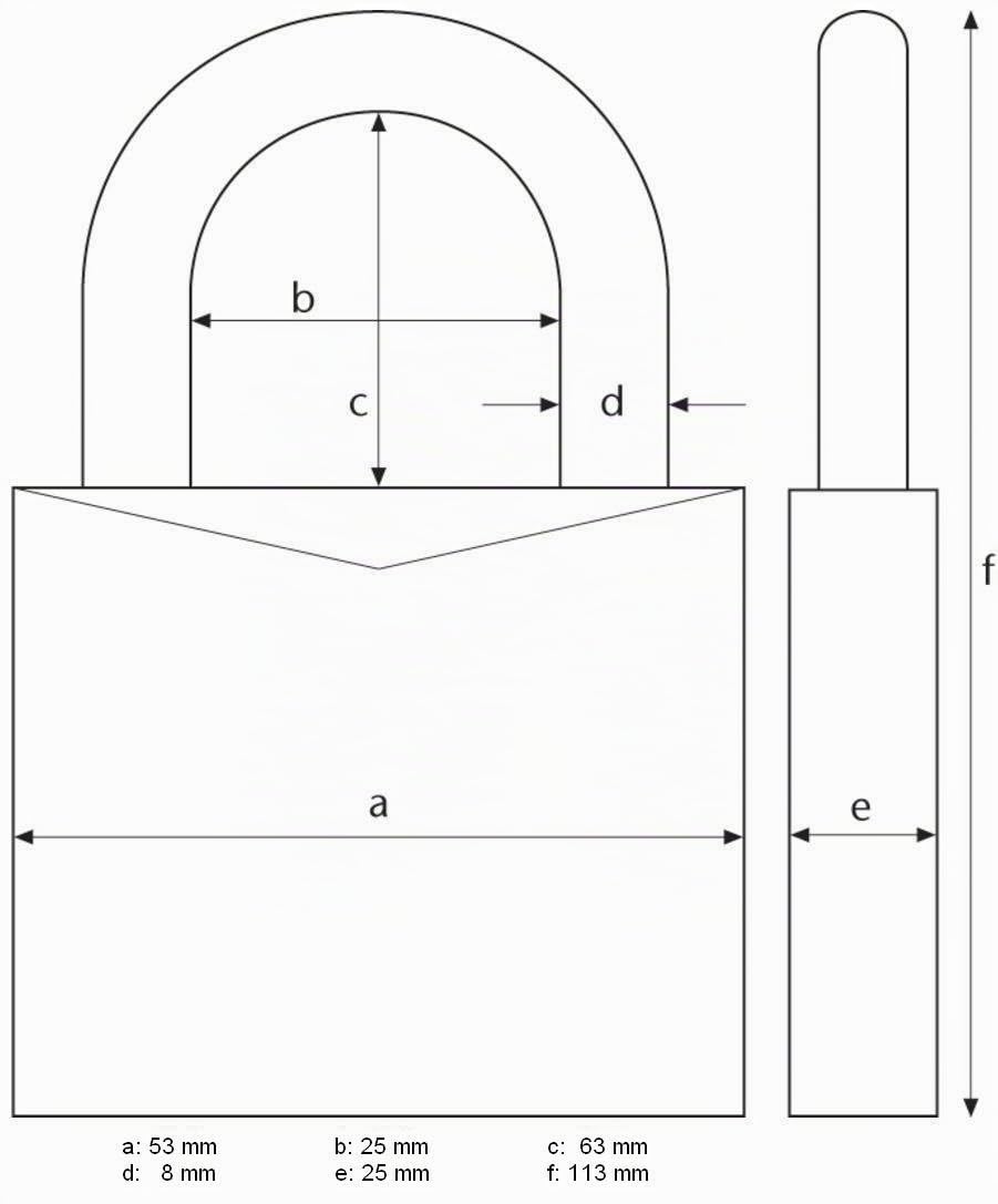 ABUS Cadenas à Combinaison 180IB/50HB63 - Anse Haute, Code Réglable | Cadenas de cave léger 30 mm - profil paracentrique, double verrouillage - poids 53 g - idéal pour casiers et caisses à outils