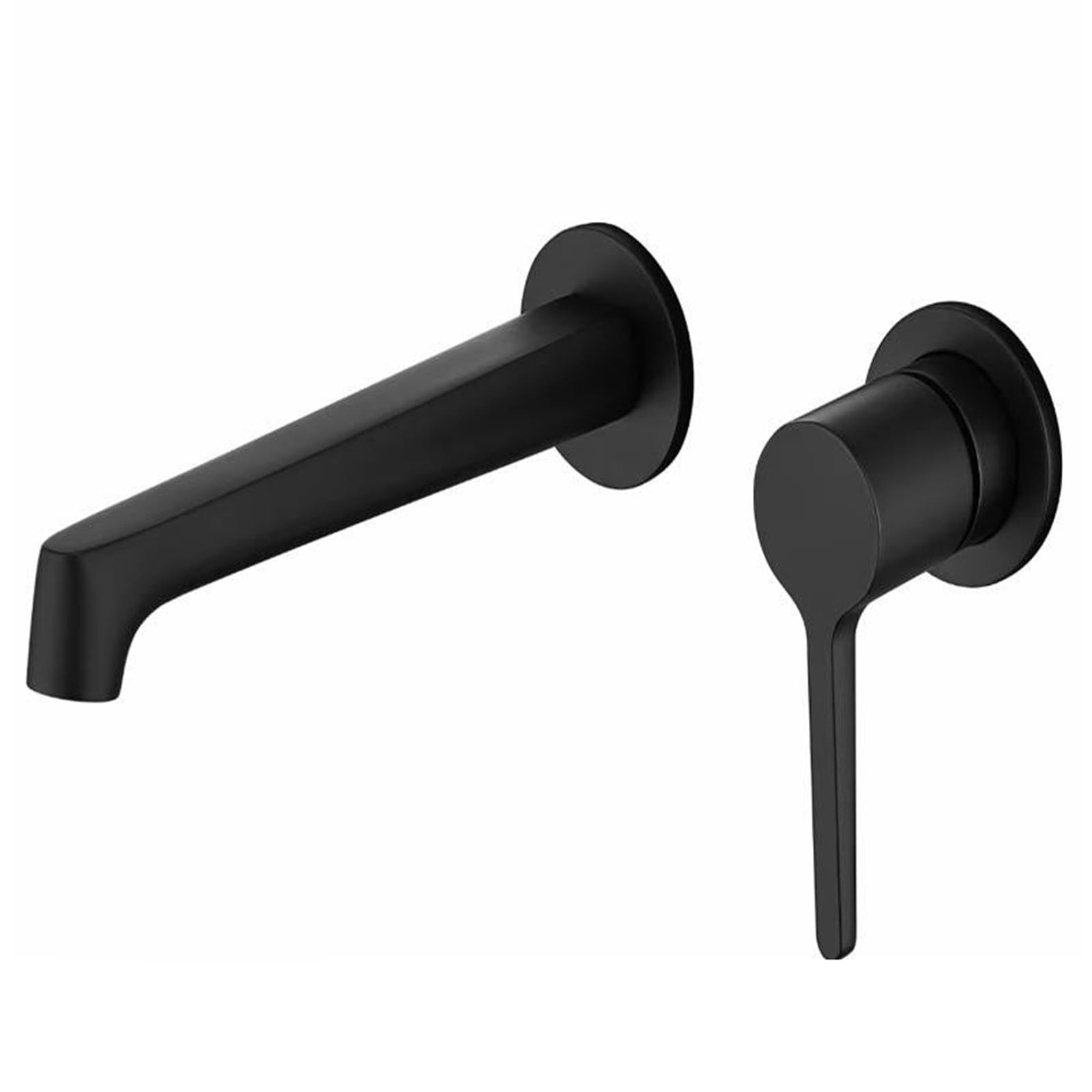 Rubinetto per lavabo da Bagno a Parete, Rubinetto per lavabo a Parete, Rubinetto per Acqua Calda e Fredda, Maniglie Singole con valvola Grezza in Ottone