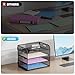 Marbrasse 4 Tier Paper Organizer Letter Tray - Mesh Desk File Organizer with Handle, Paper Sorter Organizer for Letter/A4 Office File Folder Holder (Black, 12.6