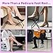 Pedicure Foot Rest, 6 Heights Adjustable Foot Stool, Metal Foldable Non-Slip Stand for Home and Salon Use Pedicure Station, Ideal Pedi Stool for Nail Tech or Guitar Foot Stool Black