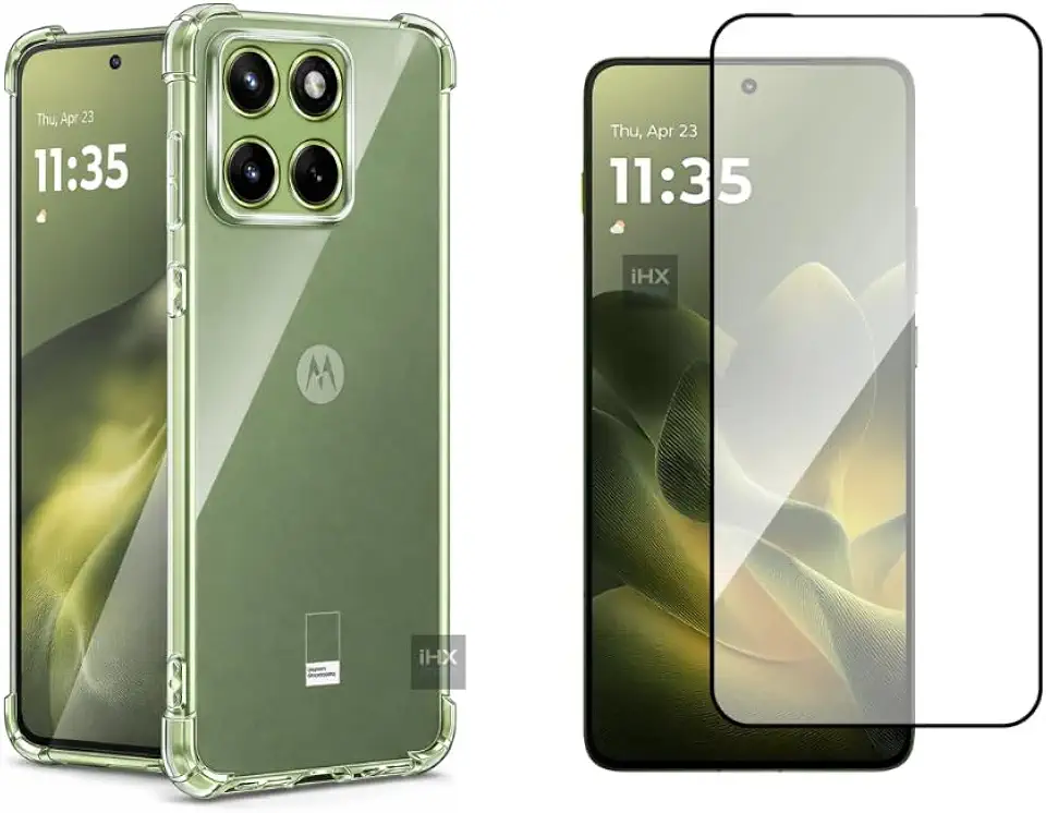 [KIT] Capa Case Transparente Premium para Motorola Moto EDGE 70 + Película Cerâmica 9D ou Privacidade 3D | Proteção Total | Anti Impacto (CAPA + PELÍCULA CERÂMICA 9D)