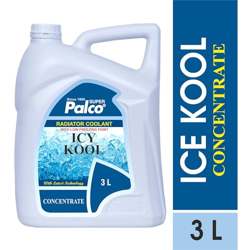 Image of PALCO Icy Kool Radiator Coolant for Car 3 Litre (Pack of 1), Advanced Low Freezing Point Antifreeze Green Concentrate Coolant for Engine