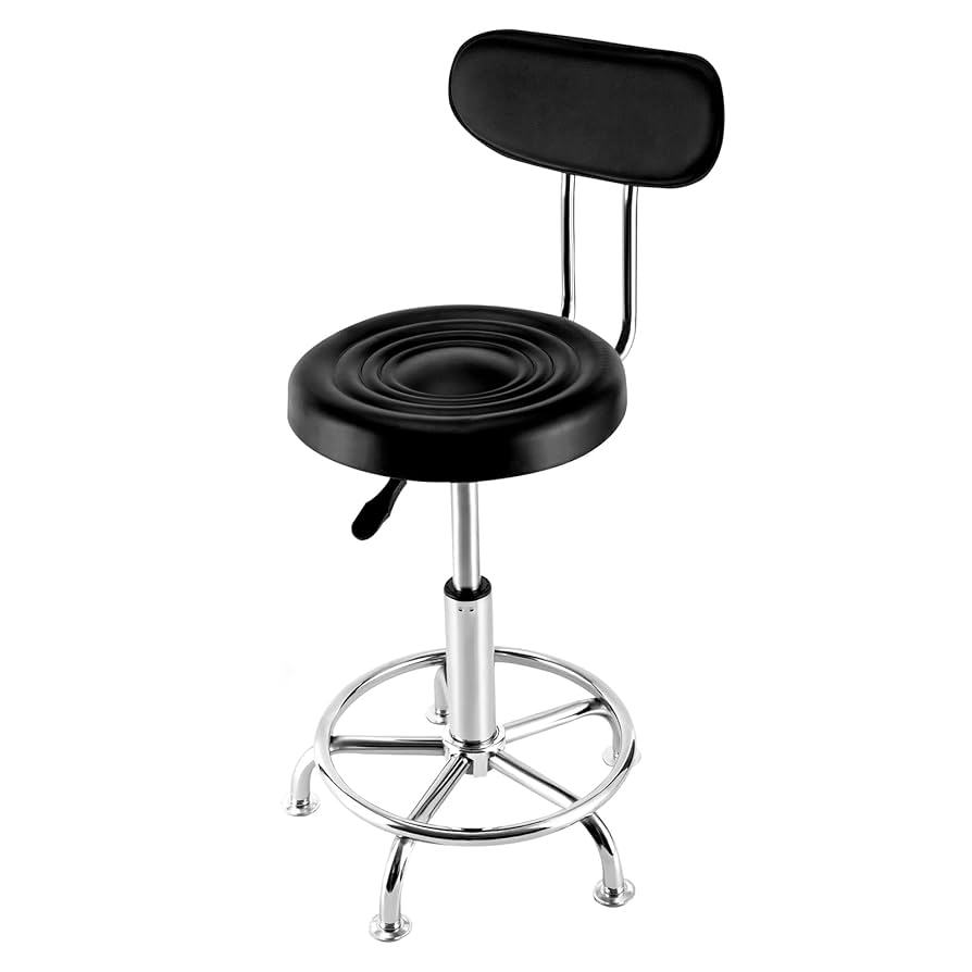 Amazon.com: XUANIIIL Work Shop Stool with Backrest, Black