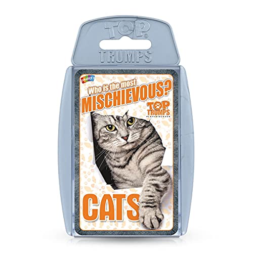 Top Trumps Cats Classics Card Game, impara fatti sul gatto del Bengala, British Shorthair e il gatto siberiano in questo gioco educativo imballato, 2 più giocatori è un ottimo regalo per bambini dai 6