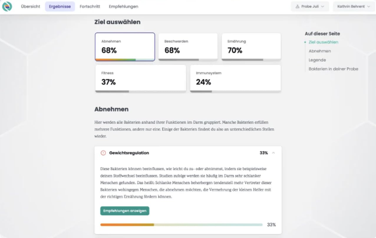 Darmflora Test für Zuhause mit Laborbericht | DNA-basierte Mikrobiomanalyse | zur gezielten Lifestyle Optimierung mit Verdauung, Ernährung & Gewicht | Wissenschaftlich fundierter Selbsttest