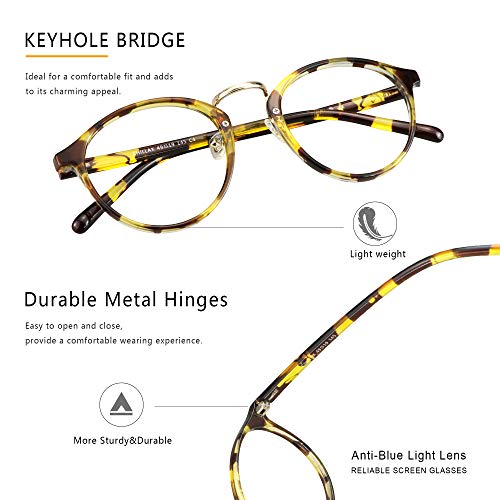 Image of Blue Light Blocking Glasses 3 Pack Square Frame Computer Gaming Reading Glasses Men Women Anti Eyestrain
